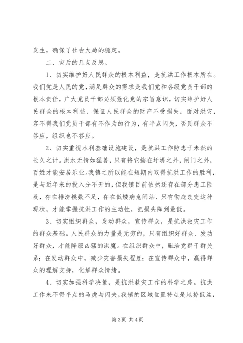 乡镇抗洪救灾工作总结与思考.docx