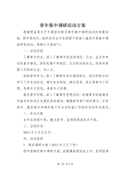 青年集中调研活动方案.docx