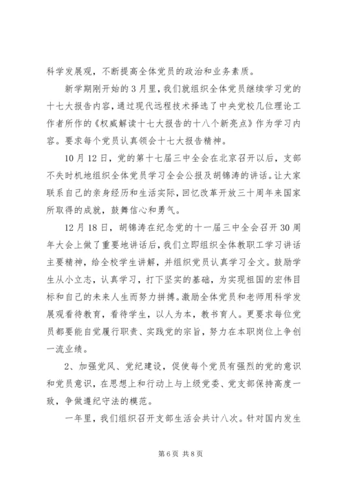 对党支部活动的评价.docx