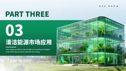 绿色创意清洁能源发展通用PPT模板
