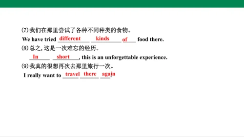 Module 2 Experiences Writing (A Trip)写作指导 课件