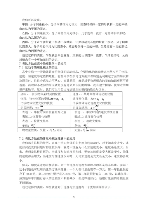 类比方法在在物理学研究中的应用毕业论文.docx