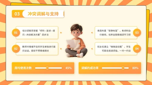 橙色3D风开学季：新学年规划PPT模板