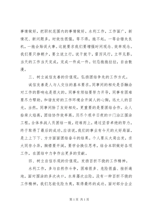 水利系统青年干部谈工作体会座谈会发言材料：如何做一个有作为的水利人 (4).docx