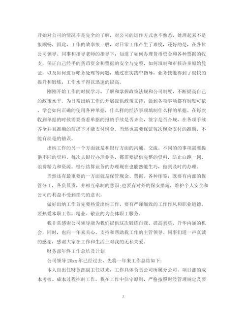 精编之财务出纳年终总结范文.docx