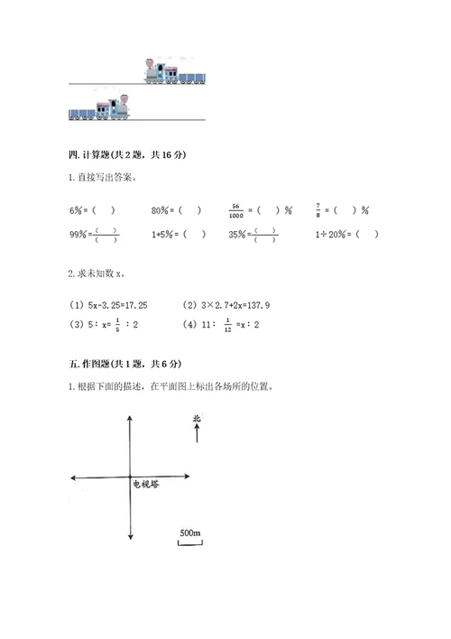 沧州市东光县六年级下册数学期末测试卷（易错题）