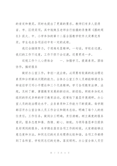 巡视工作个人心得体会.docx