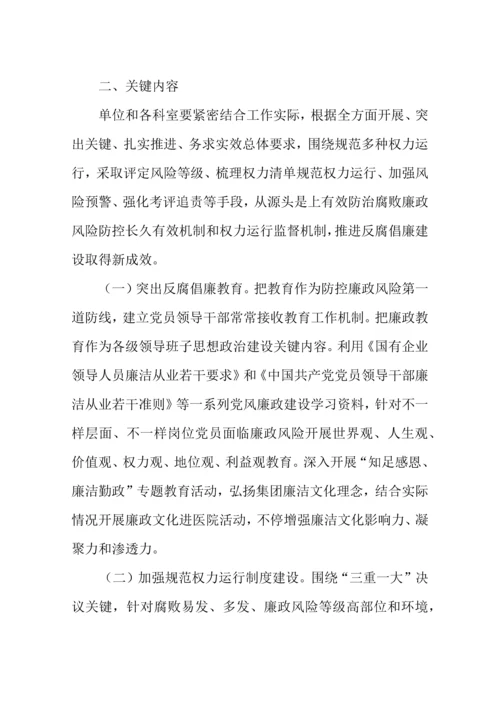 廉政风险防控机制建设工作实施专业方案.docx