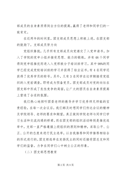 优秀班干团支书申请书.docx