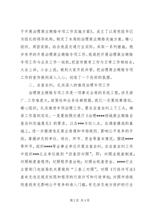 全县治理商业贿赂领导小组负责人会议交流材料 (5).docx