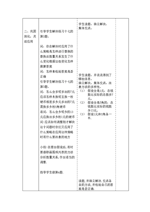 六上第七单元解决问题的策略教案集体备课教案