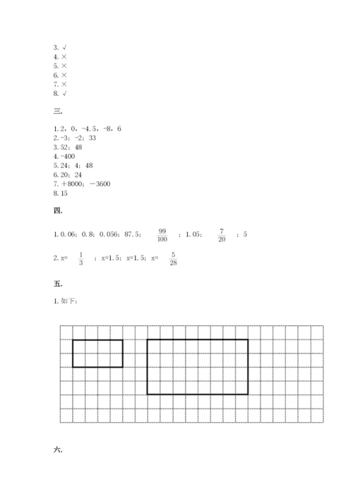 小学毕业班数学检测题及答案【易错题】.docx