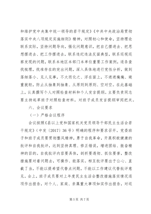 乡镇委员会某年度民主生活会方案.docx