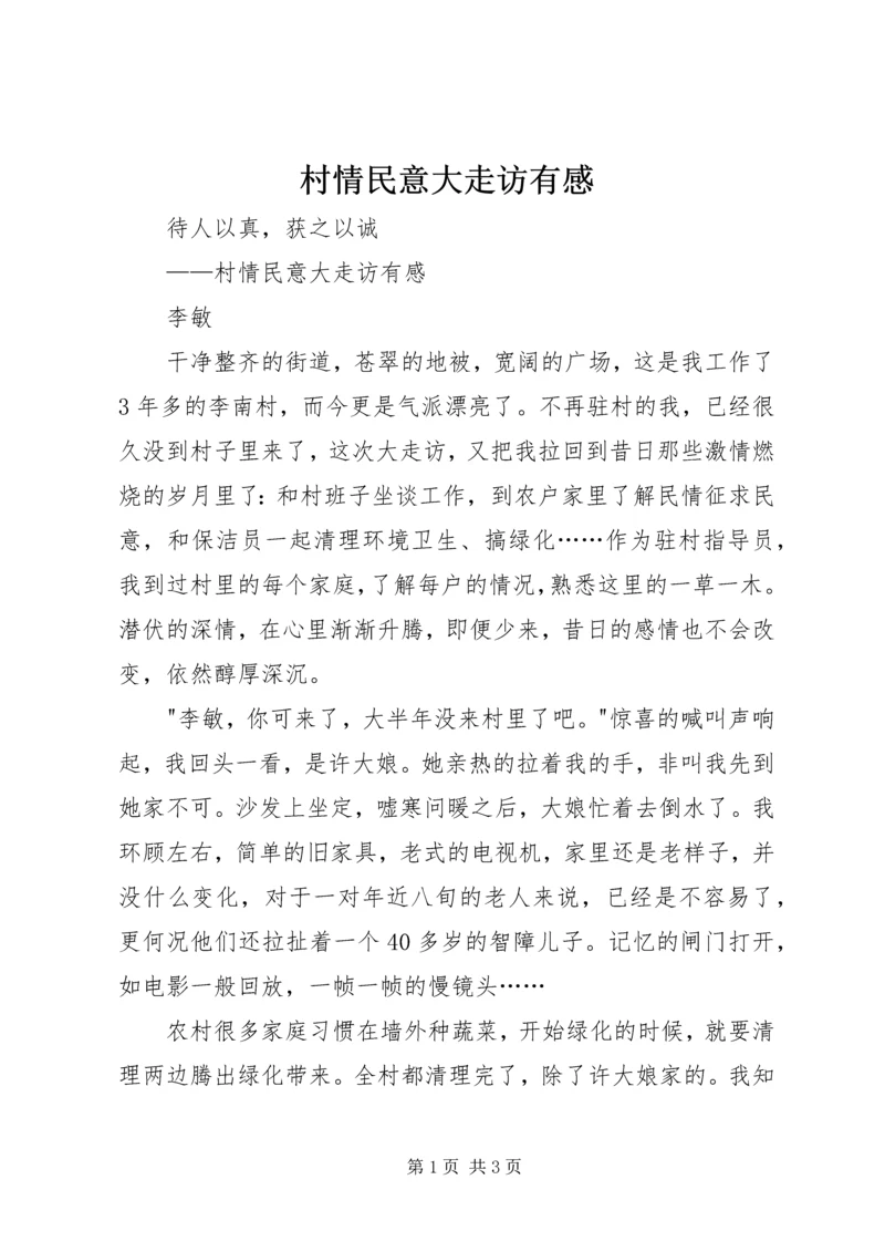 村情民意大走访有感.docx