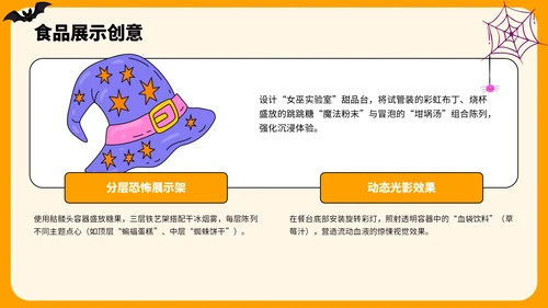 橙色插画风万圣节主题派对策划PPT模板