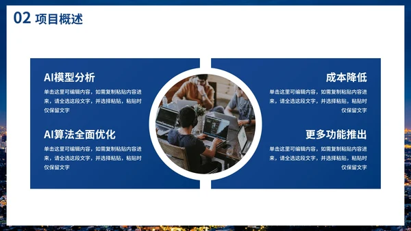 夜景实景城市行业可行性研究报告计划书PPT模板