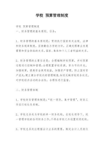 学校 预算管理制度.docx