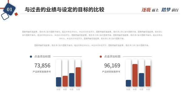 简约红蓝几何风个人述职报告工作汇报总结自我介绍ppt模板