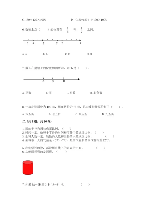 人教版六年级数学小升初试卷审定版.docx