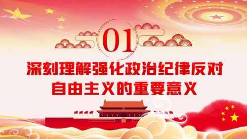 对党忠诚强化政治纪律反对自由主义ppt模板