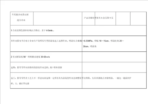 涂装返修调漆作业指导书