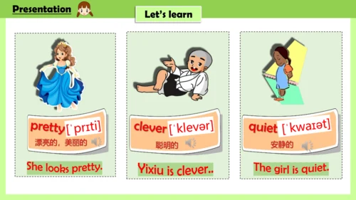 Unit 2 She looks cute .Lesson 7-8课件(共23张PPT)