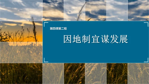 6.4.2 因地制宜谋发展