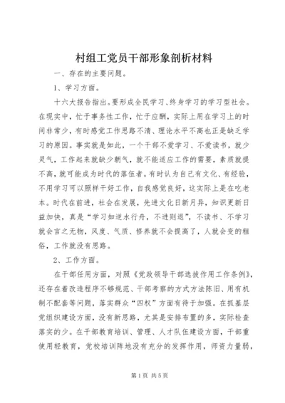 村组工党员干部形象剖析材料.docx