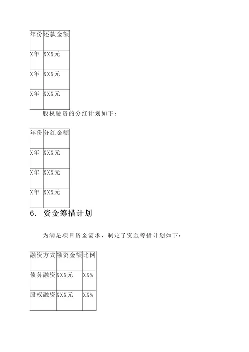 建设项目金融服务方案