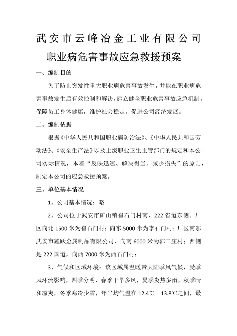 职业病危害事故应急救援预案.docx