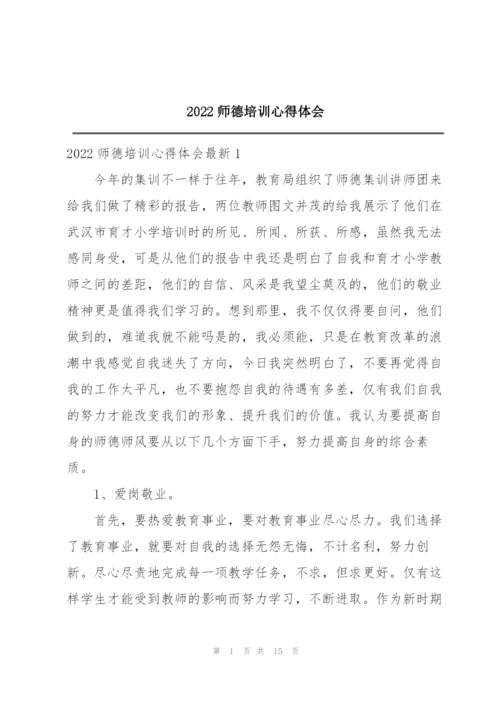 2022师德培训心得体会.docx