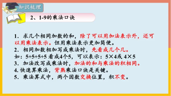 专题04：表内乘法（复习课件）-2023-2024二年级期末核心考点集训（人教版）(共26张PPT)