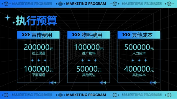 科技风互联网元宇宙营销策划PPT模板