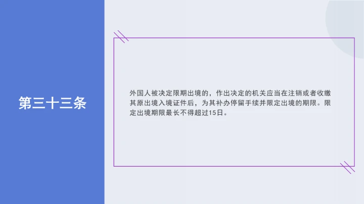 法律讲堂全文学习2025年8月新修订《中华人民共和国外国人入境出境管理条例》PPT课件