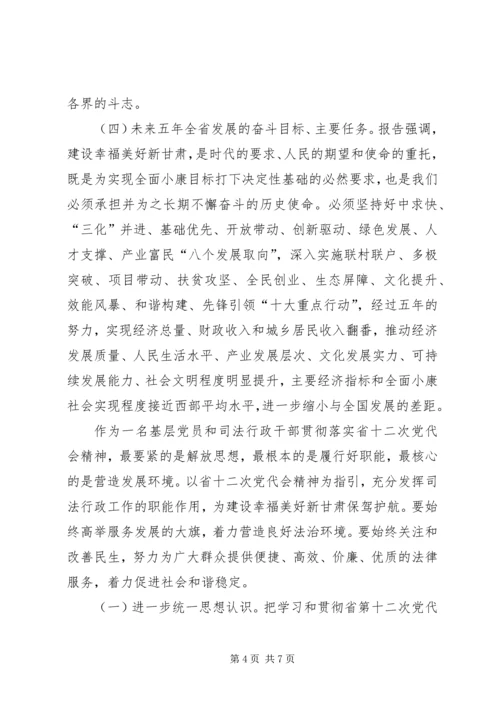 学习省第十二次党代会精神心得体会 (2).docx