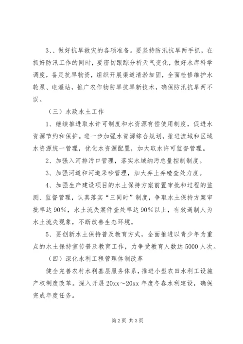 市水利局工作计划 (2).docx