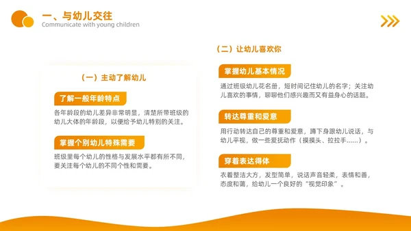 橙黄色商务风幼儿园教师岗前培训PPT