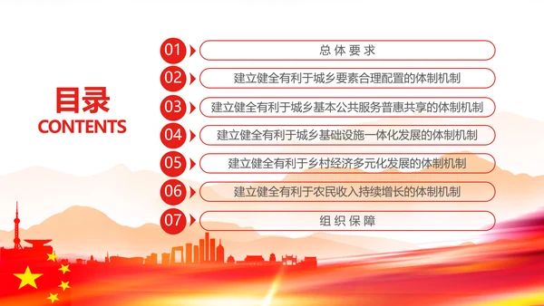 城乡融合发展体制机制和政策体系意见PPT