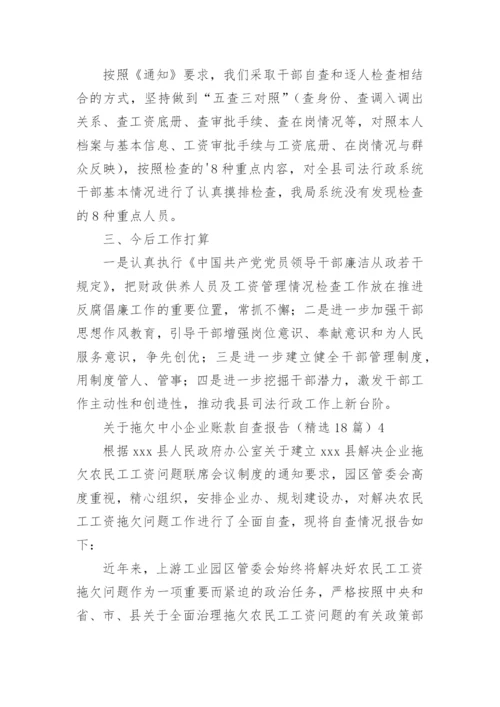 拖欠中小企业账款自查报告.docx