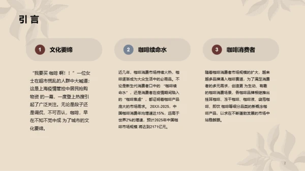 咖啡行业简约研究报告PPT案例