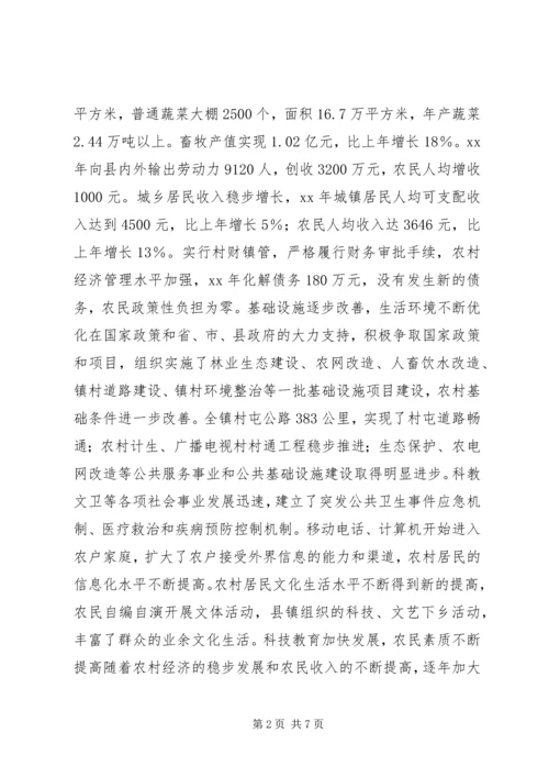 乡镇社会主义新农村建设调研报告.docx