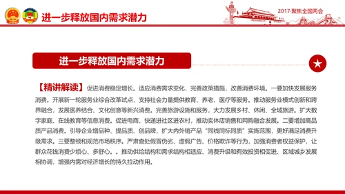 党政大气关注民生聚焦两会党课培训PPT
