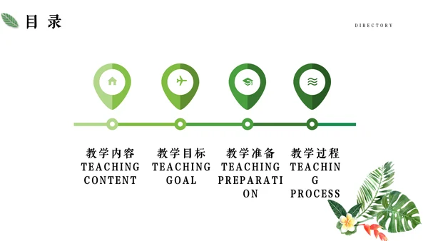 清新绿色教师说课通用PPT模板