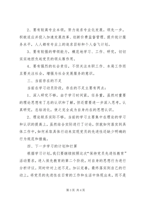 保持共产党员先进性活动第一阶段小结.docx