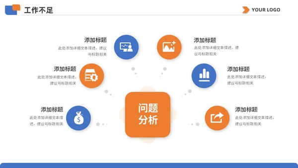 蓝黄双色简约商务人事行政年终总结工作计划工作总结PPT