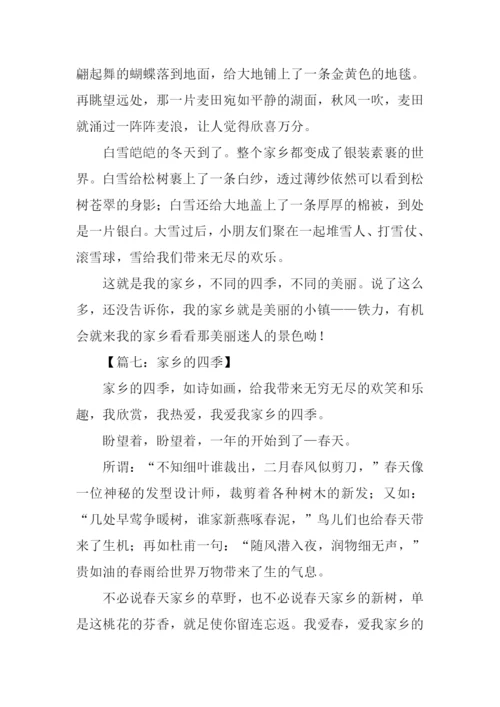 家乡的四季作文600字.docx