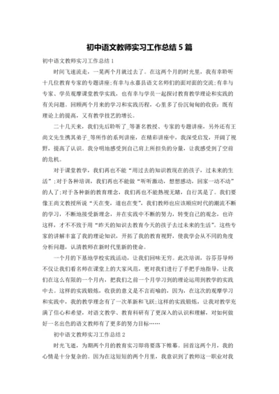 初中语文教师实习工作总结5篇.docx