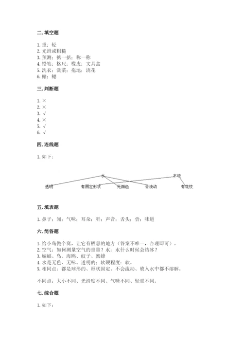 教科版一年级下册科学期末测试卷必考题.docx