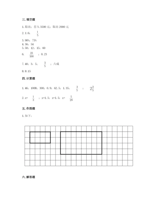 沪教版小学数学六年级下册期末检测试题附完整答案（考点梳理）.docx