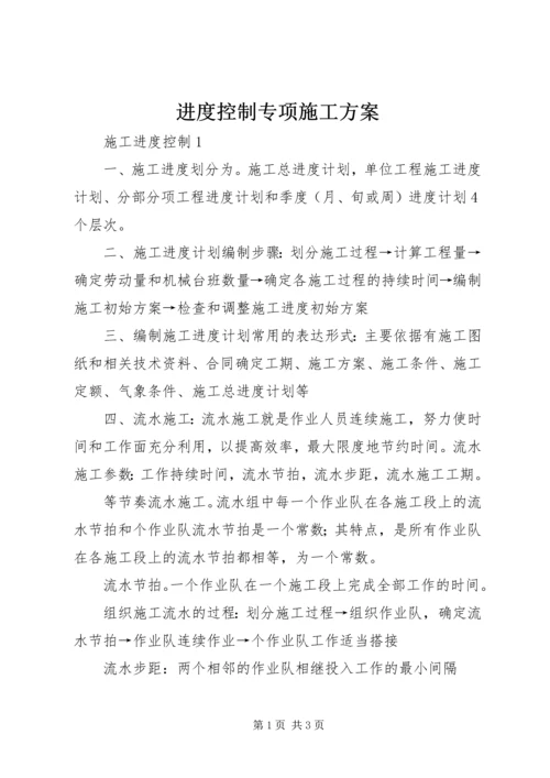 进度控制专项施工方案.docx